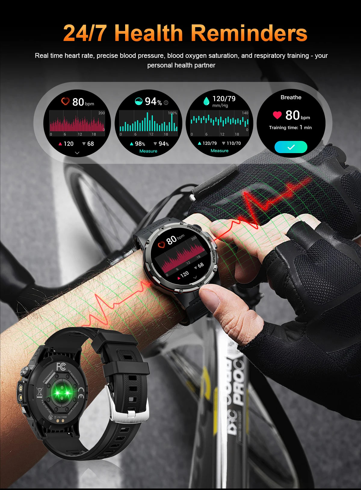 T-Rex 3 GPS Sports Waterproof Smart Watch Men 3ATM waterproof 500mAh Battery NFC Call 2025 New For Xiaomi Smartwatch UV+Infrared