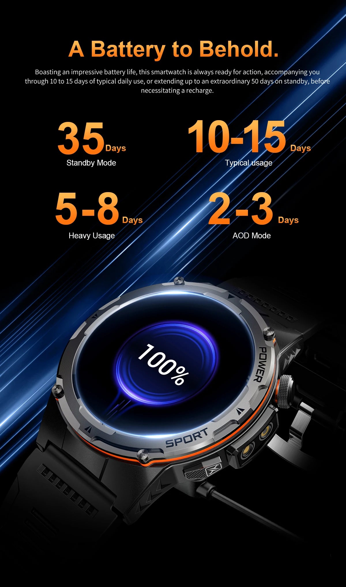 T-Rex 3 GPS Sports Waterproof Smart Watch Men 3ATM waterproof 500mAh Battery NFC Call 2025 New For Xiaomi Smartwatch UV+Infrared