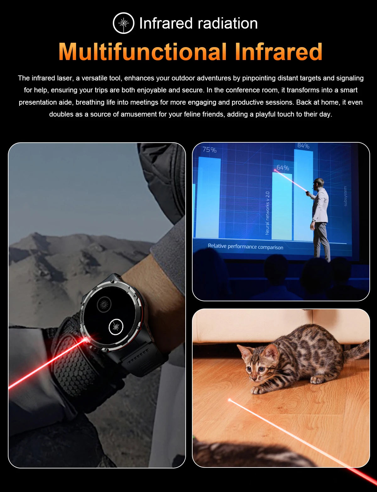 T-Rex 3 GPS Sports Waterproof Smart Watch Men 3ATM waterproof 500mAh Battery NFC Call 2025 New For Xiaomi Smartwatch UV+Infrared