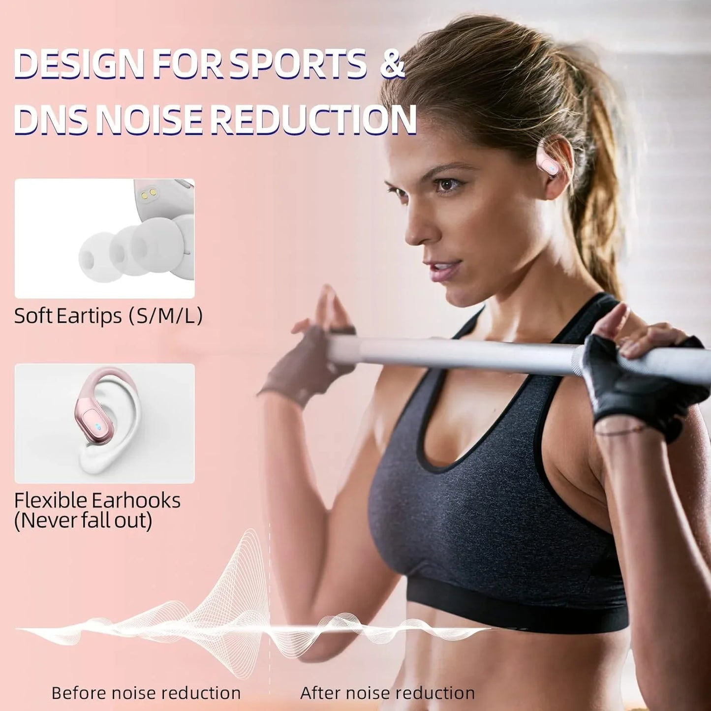 BX28 TWS Bluetooth 5.4 Earphones 9D Stereo Wireless In-Ear HiFi Headphones with Mic Hands-Free Headset for Android & iPhone