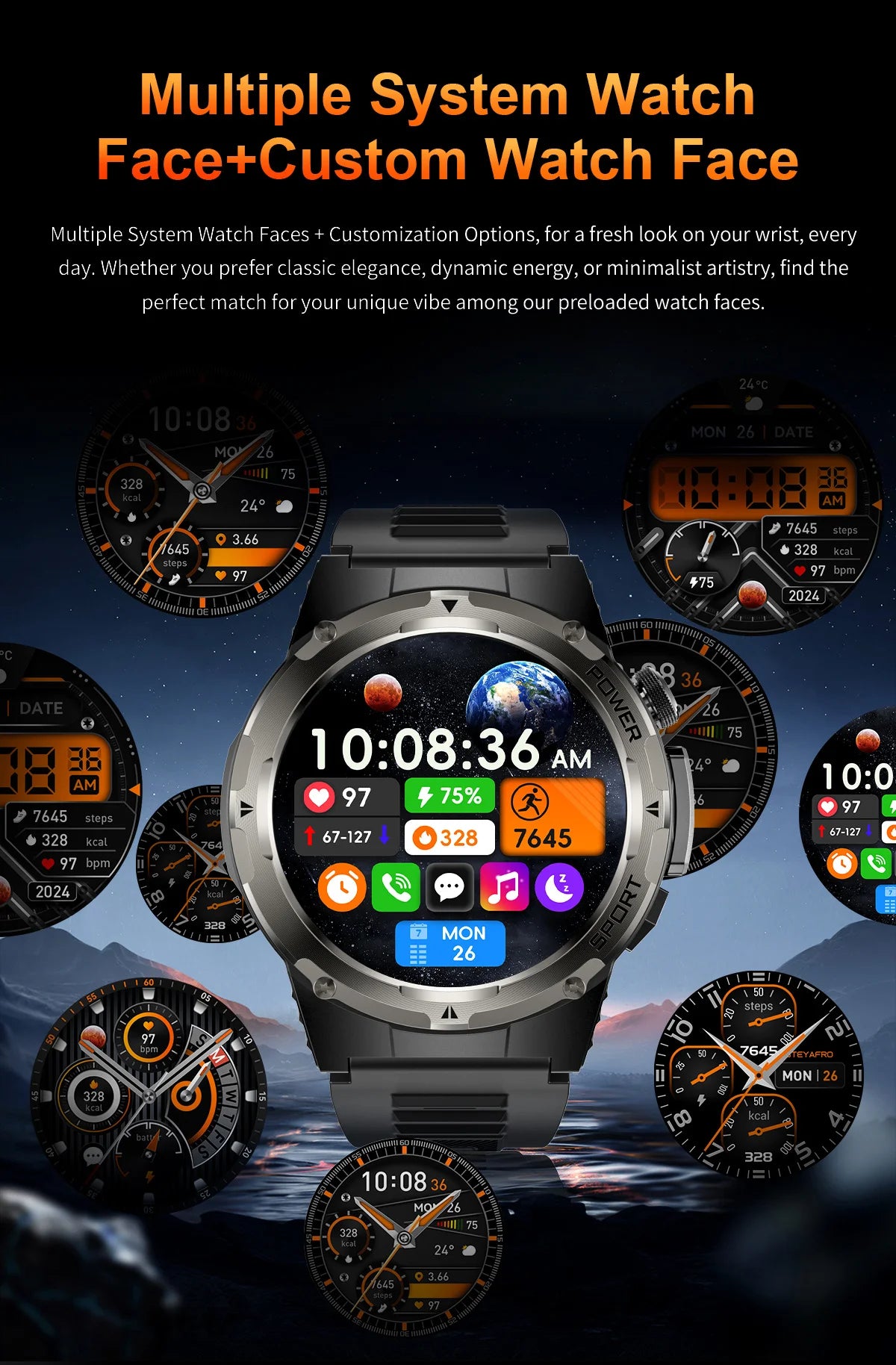 T-Rex 3 GPS Sports Waterproof Smart Watch Men 3ATM waterproof 500mAh Battery NFC Call 2025 New For Xiaomi Smartwatch UV+Infrared