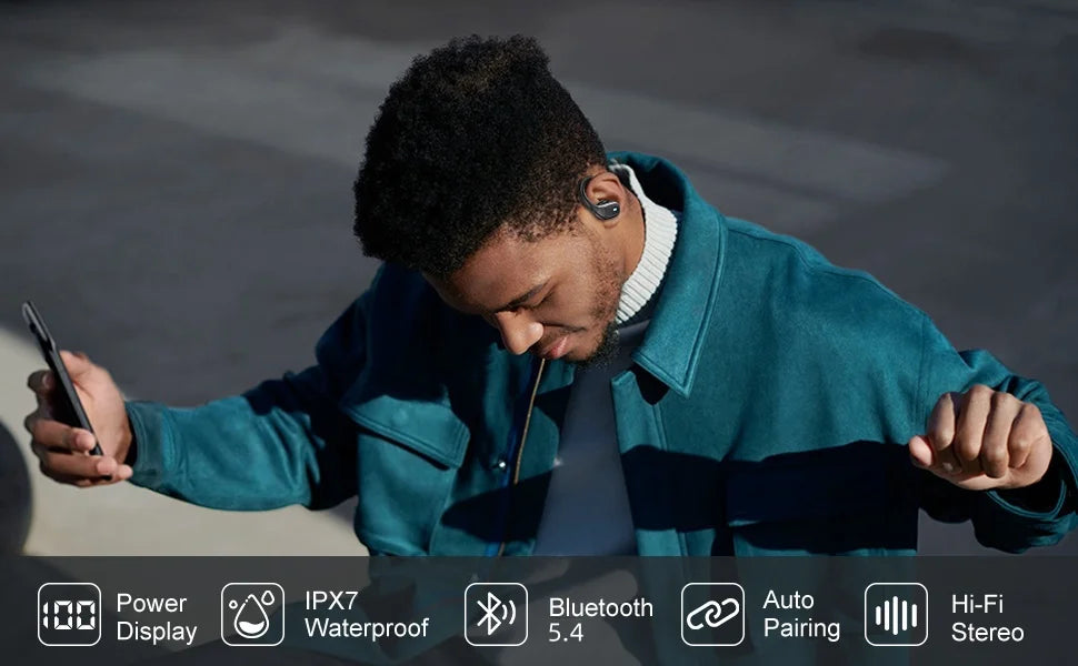 BX28 TWS Bluetooth 5.4 Earphones 9D Stereo Wireless In-Ear HiFi Headphones with Mic Hands-Free Headset for Android & iPhone