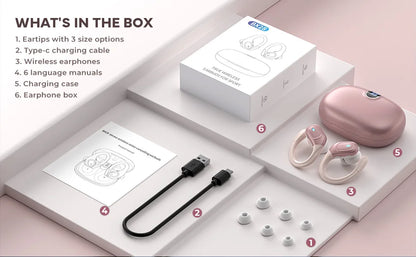 BX28 TWS Bluetooth 5.4 Earphones 9D Stereo Wireless In-Ear HiFi Headphones with Mic Hands-Free Headset for Android & iPhone