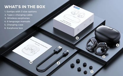 BX28 TWS Bluetooth 5.4 Earphones 9D Stereo Wireless In-Ear HiFi Headphones with Mic Hands-Free Headset for Android & iPhone
