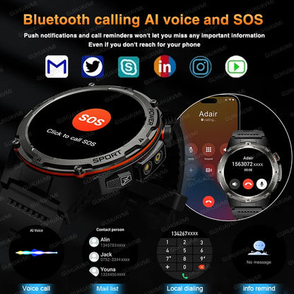 T-Rex 3 GPS Sports Waterproof Smart Watch Men 3ATM waterproof 500mAh Battery NFC Call 2025 New For Xiaomi Smartwatch UV+Infrared