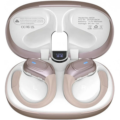 BX28 TWS Bluetooth 5.4 Earphones 9D Stereo Wireless In-Ear HiFi Headphones with Mic Hands-Free Headset for Android & iPhone