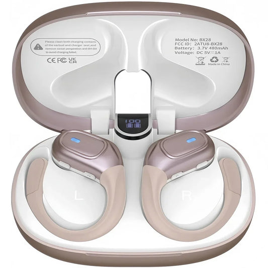BX28 TWS Bluetooth 5.4 Earphones 9D Stereo Wireless In-Ear HiFi Headphones with Mic Hands-Free Headset for Android & iPhone