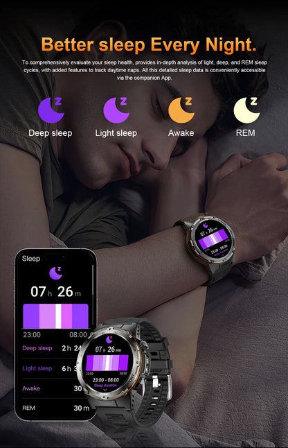 T-Rex 3 GPS Sports Waterproof Smart Watch Men 3ATM waterproof 500mAh Battery NFC Call 2025 New For Xiaomi Smartwatch UV+Infrared